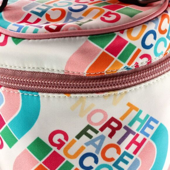 Gucci x The North Face Barrel Shoulder Bag Printed Nylon Pink, Print - Picture 7 of 8